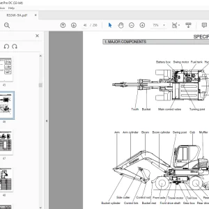 Hyundai R55W-9A Wheeled Excavator Operator's Manual 2023 PDF