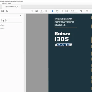 Hyundai RD130S SMART Hydraulic Excavator Operator's Manual 2023 PDF