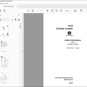 John Deere 1010 Crawler Loader Operators Manual - PDF DOWNLOAD