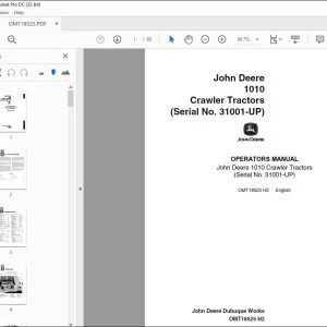 John Deere 1010 Crawler Tractors Operators Manual - PDF DOWNLOAD