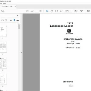 John Deere 1010 Landscape Loader Operators Manual - PDF DOWNLOAD