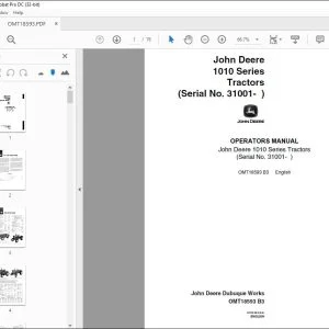 John Deere 1010 Series Tractors Operators Manual - PDF DOWNLOAD