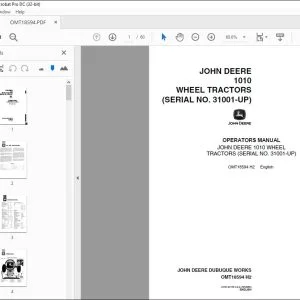 John Deere 1010 WHEEL TRACTORS Operators Manual - PDF DOWNLOAD