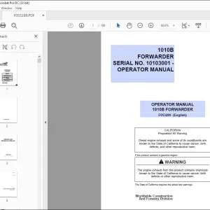 John Deere 1010B FORWARDER Operator Manual - PDF DOWNLOAD