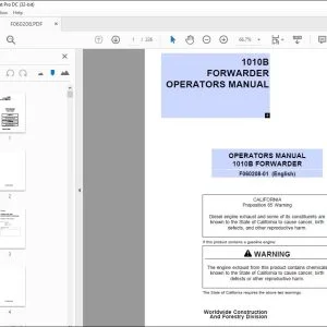 John Deere 1010B FORWARDER Operators Manual - PDF DOWNLOAD
