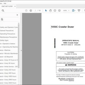 John Deere 1050C Crawler Dozer Operator's Manual - PDF DOWNLOAD