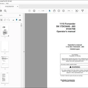 John Deere 1110 Forwarder Operator's Manual - PDF DOWNLOAD