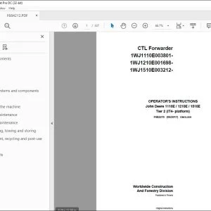 John Deere 1110E 1210E 1510E Tier 2 (IT4- platform) Operator's Manual PDF