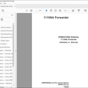 John Deere 1110NA Forwarder Operators Manual - PDF DOWNLOAD