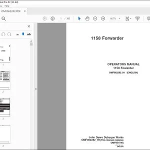 John Deere 1158 Fowarder Operators Manual - PDF DOWNLOAD