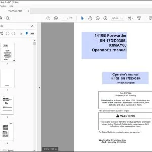 John Deere 1410B Forwarder Operator's Manual - PDF DOWNLOAD