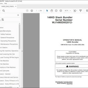 John Deere 1490D Bundler Operator's Manual - PDF DOWNLOAD