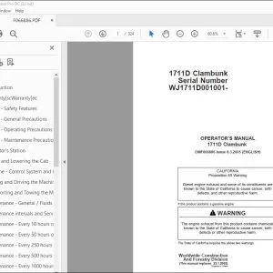 John Deere 1711D Clambunk Operator's Manual - PDF DOWNLOAD
