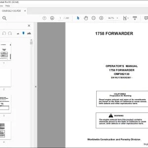John Deere 1758 FORWARDER Operator's Manual - PDF DOWNLOAD
