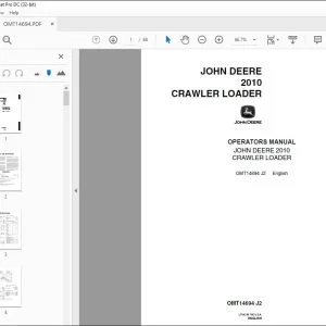 John Deere 2010 CRAWLER LOADER Operators Manual - PDF DOWNLOAD