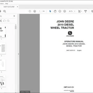 John Deere 2010 DIESEL WHEEL TRACTOR Operators Manual - PDF DOWNLOAD