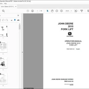 John Deere 2010 FORK LIFT Operators Manual - PDF DOWNLOAD