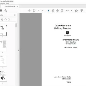 John Deere 2010 Gasoline Hi-Crop Tractor Operators Manual PDF