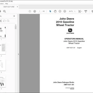 John Deere 2010 Gasoline Wheel Tractor Operators Manual - PDF DOWNLOAD