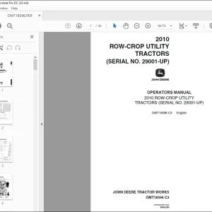 John Deere 2010 ROW-CROP UTILITY TRACTORS Operators Manual PDF