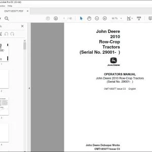 John Deere 2010 Row-Crop Tractors Operators Manual - PDF DOWNLOAD