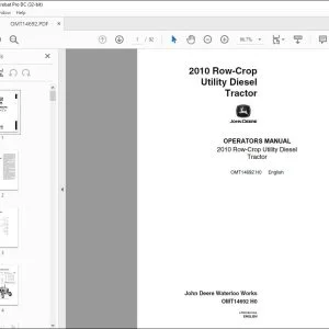 John Deere 2010 Row-Crop Utility Diesel Tractor Operators Manual PDF