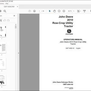 John Deere 2010 Row-Crop Utility Tractor Operators Manual PDF