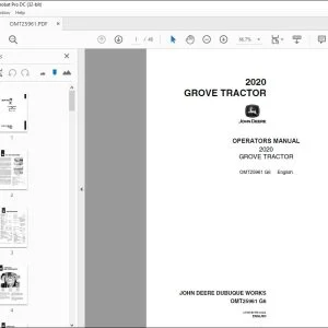 John Deere 2020 GROVE TRACTOR Operators Manual - PDF DOWNLOAD