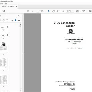 John Deere 210C Landscape Loader Operators Manual - PDF DOWNLOAD