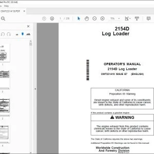 John Deere 2154D Log Loader Operator's Manual - PDF DOWNLOAD