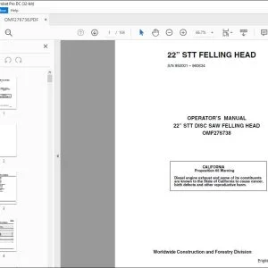 John Deere 22” STT FELLING HEAD Operator's Manual - PDF DOWNLOAD