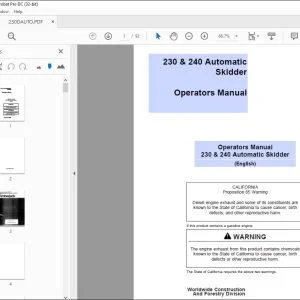 John Deere 230 & 240 Automatic Skidder Operators Manual - PDF DOWNLOAD