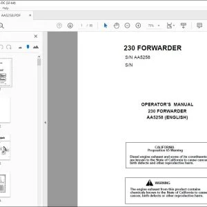John Deere 230 FORWARDER Operator's Manual - PDF DOWNLOAD