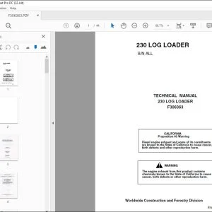 John Deere 230 LOG LOADER Technical Manual - PDF DOWNLOAD