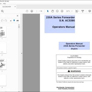 John Deere 230A Series Forwarder Operators Manual - PDF DOWNLOAD