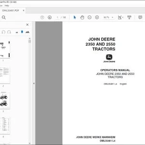 John Deere 2350 & 2550 TRACTORS Operators Manual - PDF DOWNLOAD