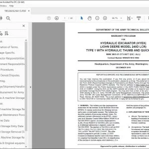 John Deere 240D LCR Hydraulic Excavator Operator's Manual - PDF DOWNLOAD