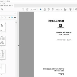 John Deere 244E LOADER Operators Manual - PDF DOWNLOAD