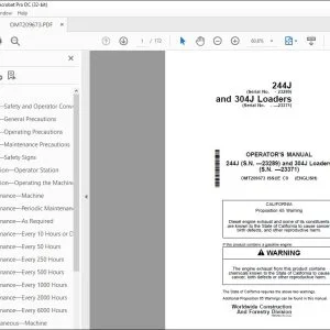John Deere 244J & 304J Loaders Operator's Manual - PDF DOWNLOAD