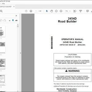 John Deere 2454D Road Builder Operator's Manual - PDF DOWNLOAD