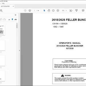 John Deere 2618/2628 FELLER BUNCHER Operator's Manual - PDF DOWNLOAD