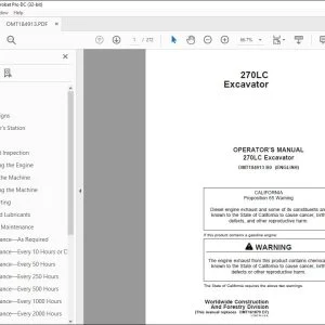 John Deere 270LC Excavator Operator's Manual - PDF DOWNLOAD