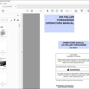 John Deere  300 FELLER FORWARDER Operators Manual - PDF DOWNLOAD