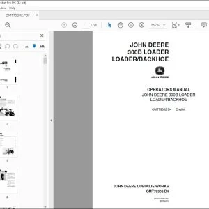 John Deere 300B LOADER LOADER/BACKHOE Operators Manual - PDF DOWNLOAD