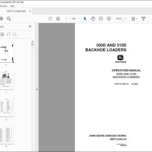 John Deere 300D & 310D BACKHOE LOADERS Operator's Manual - PDF DOWNLOAD