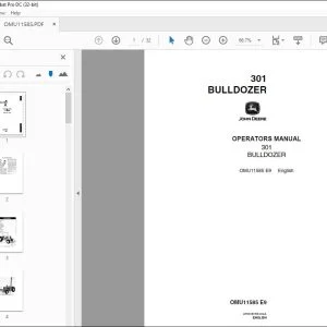 John Deere 301 BULLDOZER Operator's Manual - PDF DOWNLOAD