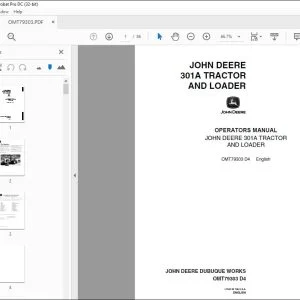 John Deere 301A TRACTOR & LOADER Operators Manual - PDF DOWNLOAD