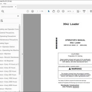 John Deere 304J Loader Operator's Manual - PDF DOWNLOAD