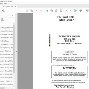 John Deere 317 & 320 Skid Steer Operator's Manual - PDF DOWNLOAD