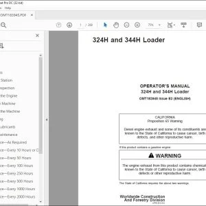 John Deere 324H & 344H Loader Operator's Manual - PDF DOWNLOAD